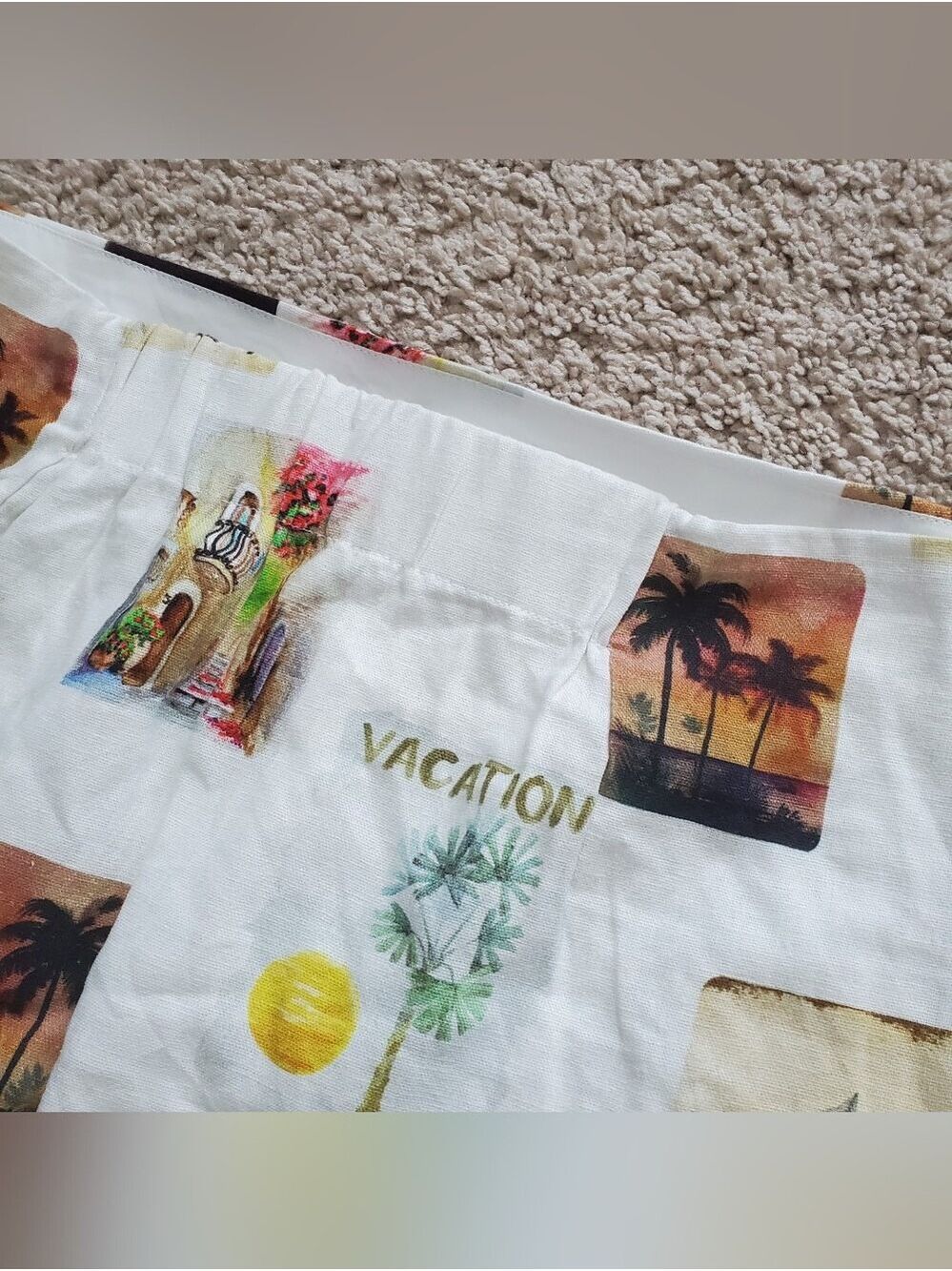NEW C&C California White Vacation Print Mini Skirt Lined Women's Size Medium - Picture 6 of 12